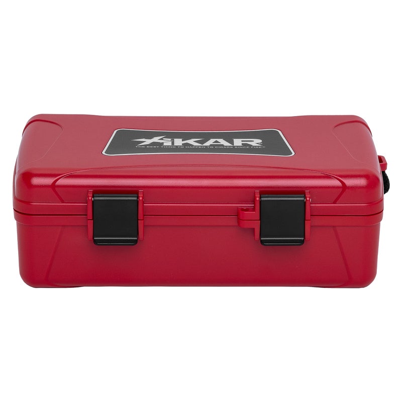 Xikar 10 Cigar Travel Humidor Case, Rugged, Airtight, Watertight, Stainless Steel Hinges, Red - Image 4